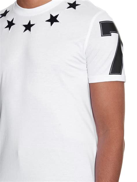 givenchy star t shirt white|givenchy t shirt with holes.